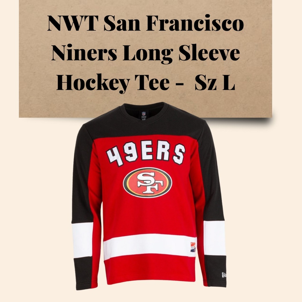 NWT NEW ERA NINERS LONG SLEEVE HOCKEY TEE - MENS SAN FRANCISCO